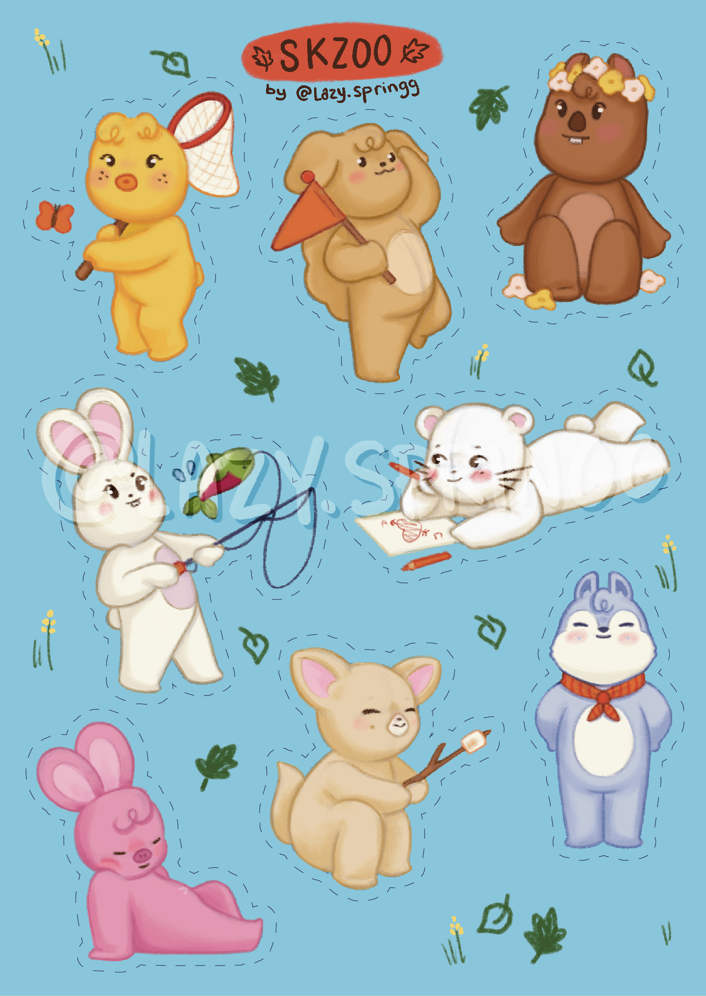 SKZOO stickersheet