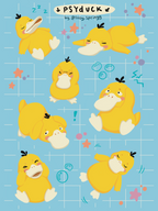 Psyduck Stickersheet